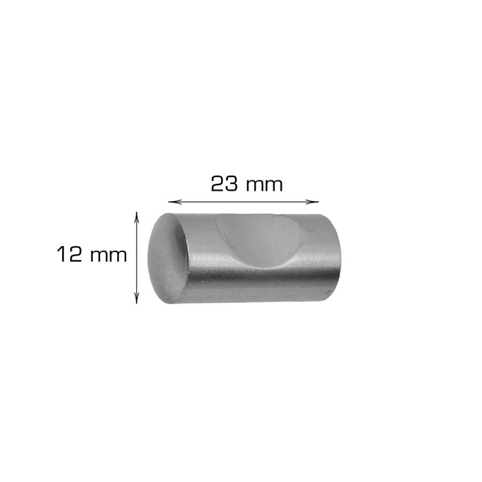 Møbelgreb cylinder 12 mm krom 2 stk.